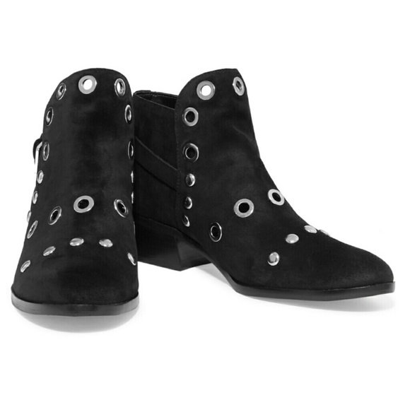 Sam Edelman Shoes - Sam Edelman Pedra Embellished Black Suede Bootie